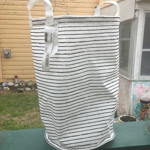 IKEA Klunka laundry basket, black and white